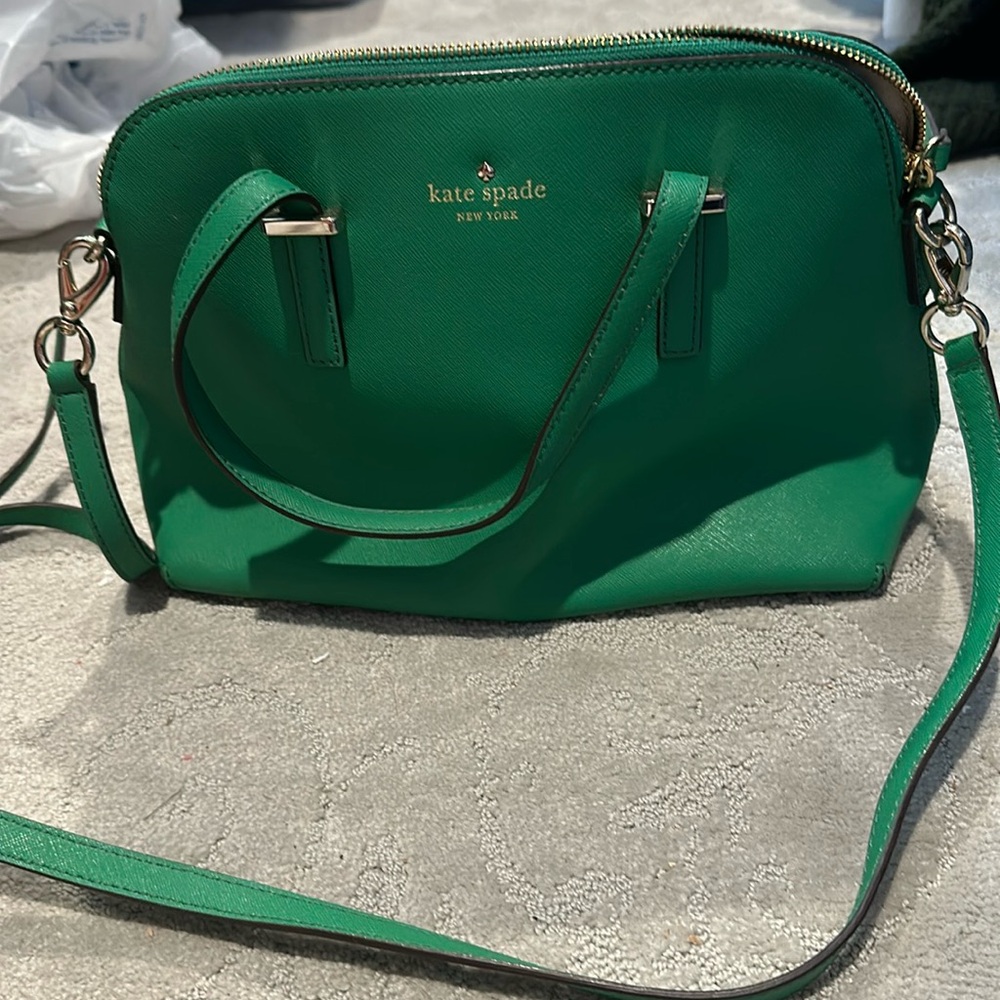 Green Kate Spade purse